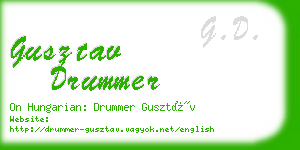 gusztav drummer business card